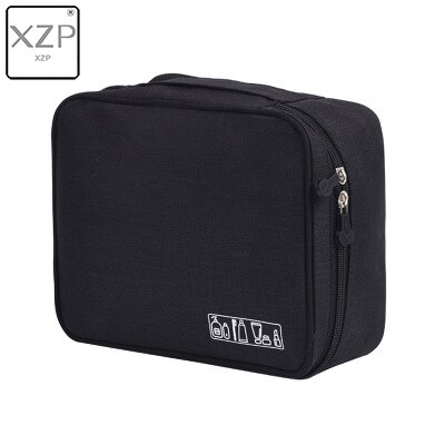 XZP Donne di Viaggio Appeso Sacchetto Cosmetico Sacchetto di Trucco Necessario Toilette Wash Organizer Bellezza Vanity Make Up Pouch Bagagli e Accessori: Black