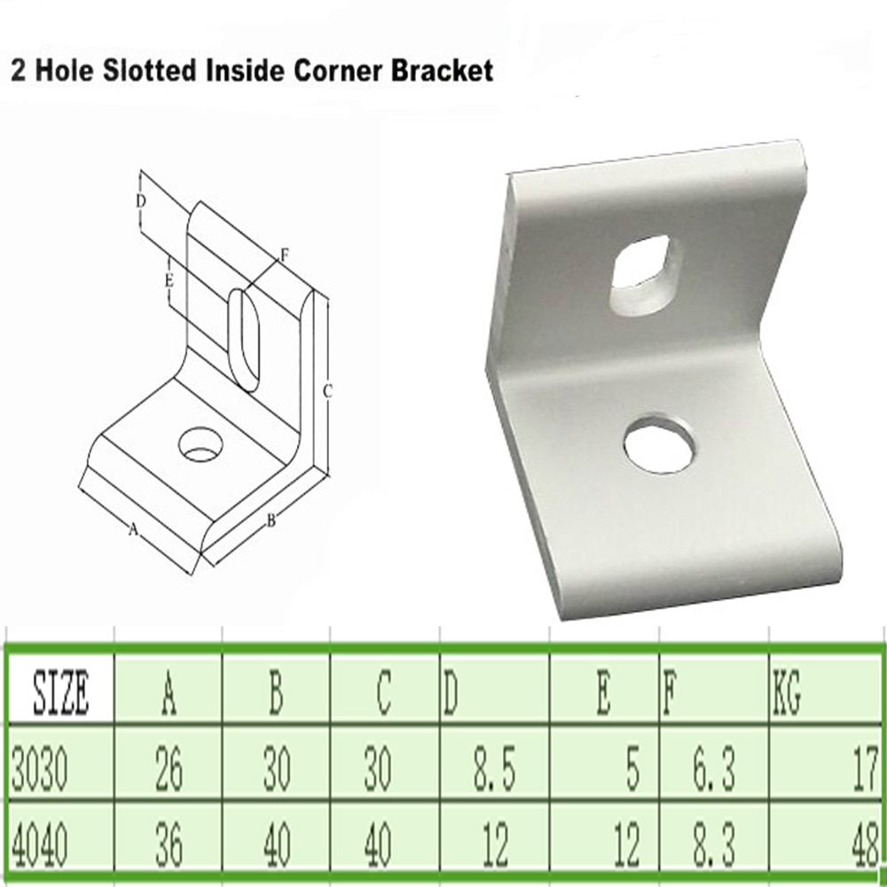 Adjustment connector Corner Angle Bracket Connection Joint for Aluminum Profile 2hole / 4hole 3030/4040/6060/8080