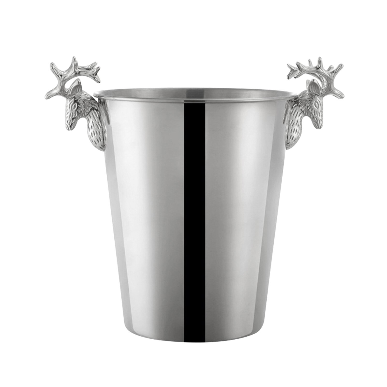 KTV-enfriador de botellas de vino, Enfriador de cerveza, barril de hielo de plata, oro, estilo europeo, barril de champán, cabezal de ciervo, cubo de hielo: Silver 5L