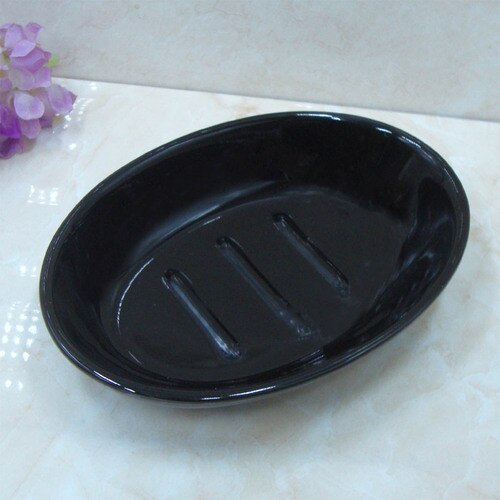 Hotel Ceramic Soap Dish Soap Holder Laundry Soap Tray Soap Tray Purple Black and White Green Color Hand Washing Ball Bowl: Black
