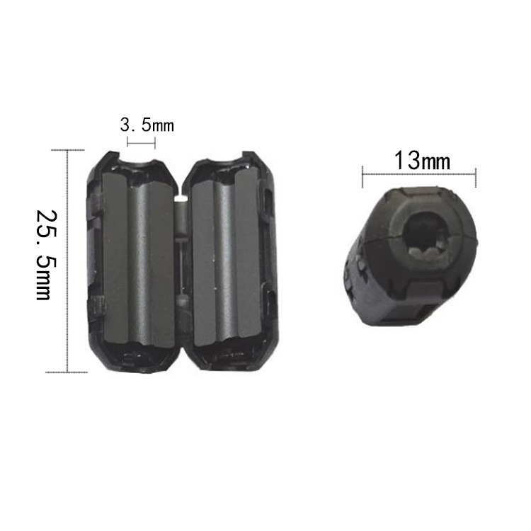 5 uds Snap-in Anti-interferencia ferrita CoreCord anillo estrangulador RFI EMI filtro supresor de ruido para antena USB Cable de Audio HDMI: Marrón
