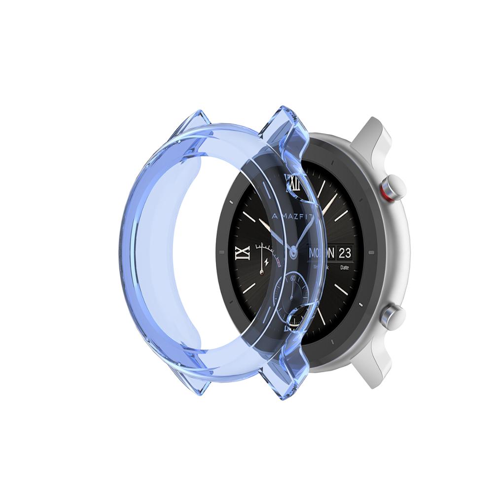 Metal Outer Edge Cover For Xiaomi Amazfit GTR 42 47MM Bezel Ring Dial Scale Speed Protective Case For Amazfit GTR 47 Tachymeter: Blue / For Amazfit GTR 47mm