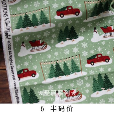européen américain noël importations tissu 100% coton tissu Patchwork couture bricolage couture vêtement robe matériel: No.6