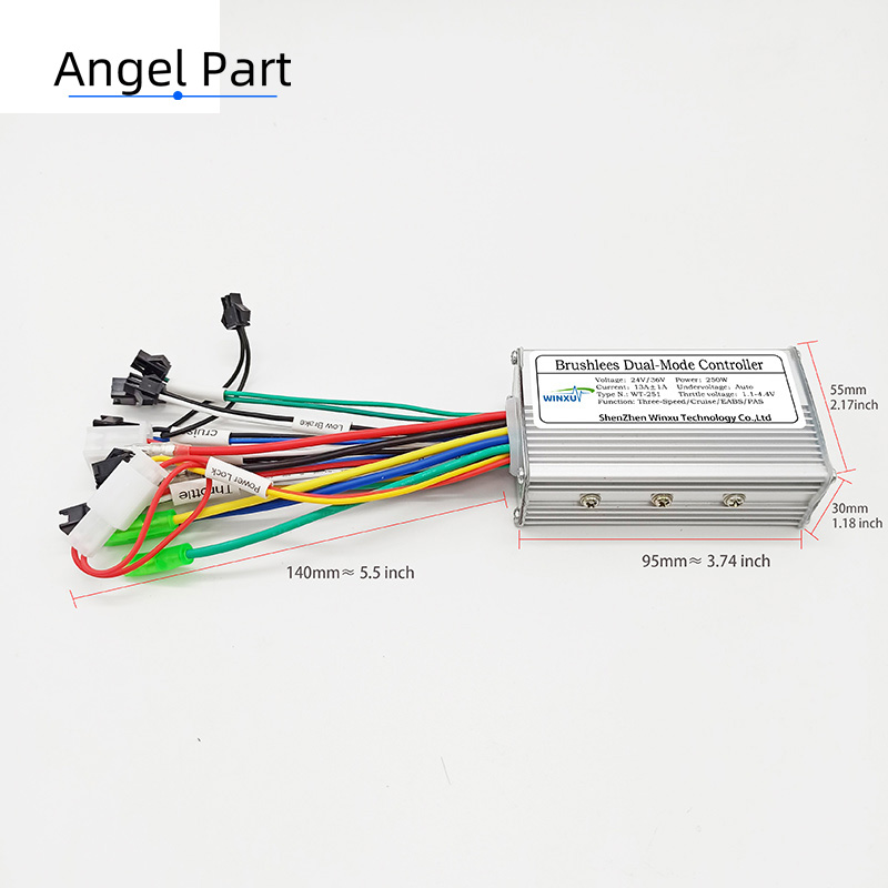 24V 36V 48V 250W 350W E-Scooter Brushless Motor Universal Controller LCD Speed Display Throttle for Electric Bicycle Repair