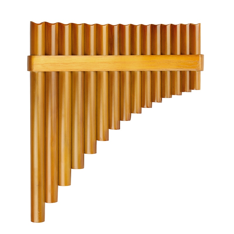 15 pipas de bambú Natural folklórico de China instrumento Musical Pan Flauta instrumento de viento Panpipes G clave Flauta hecha a mano Panflute