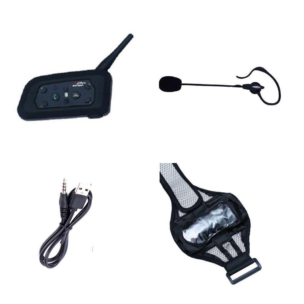 1 V6 Fußball Schiedsrichter Ref-comm Headset Coach Headset Judger Schiedsverfahren Walkie Talkie-ohrhörer für Fußball schiedsrichter
