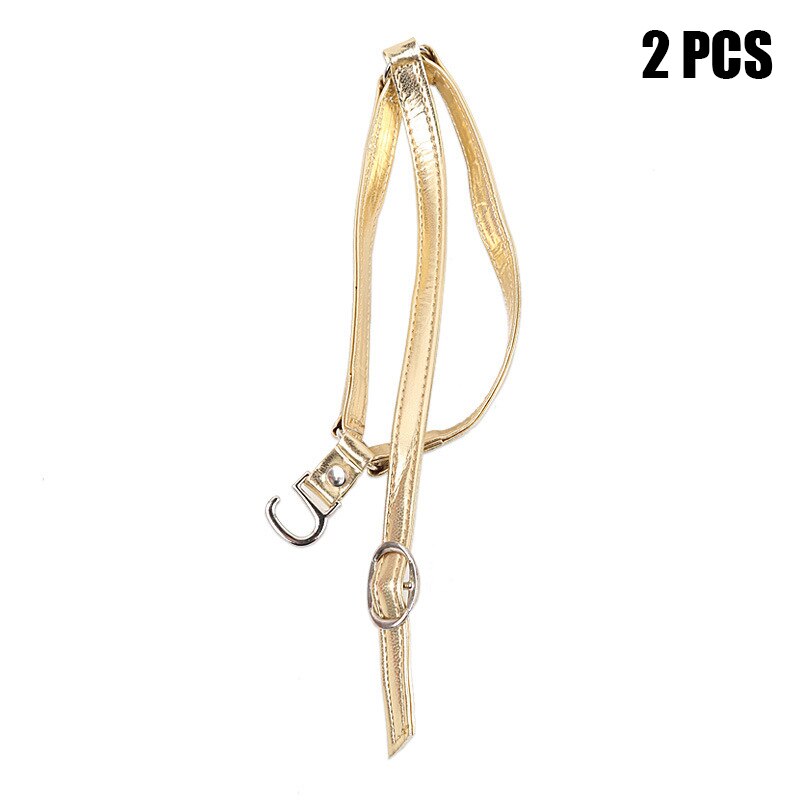 1 par de correas para zapatos para mujer tacones cordones altos accesorios desmontable Anti Suelto: Oro