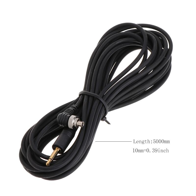 3.5Mm Plug Naar Male Flash Pc Sync Cord Kabel Licht Trigger Voor Studio Fotografie B95D