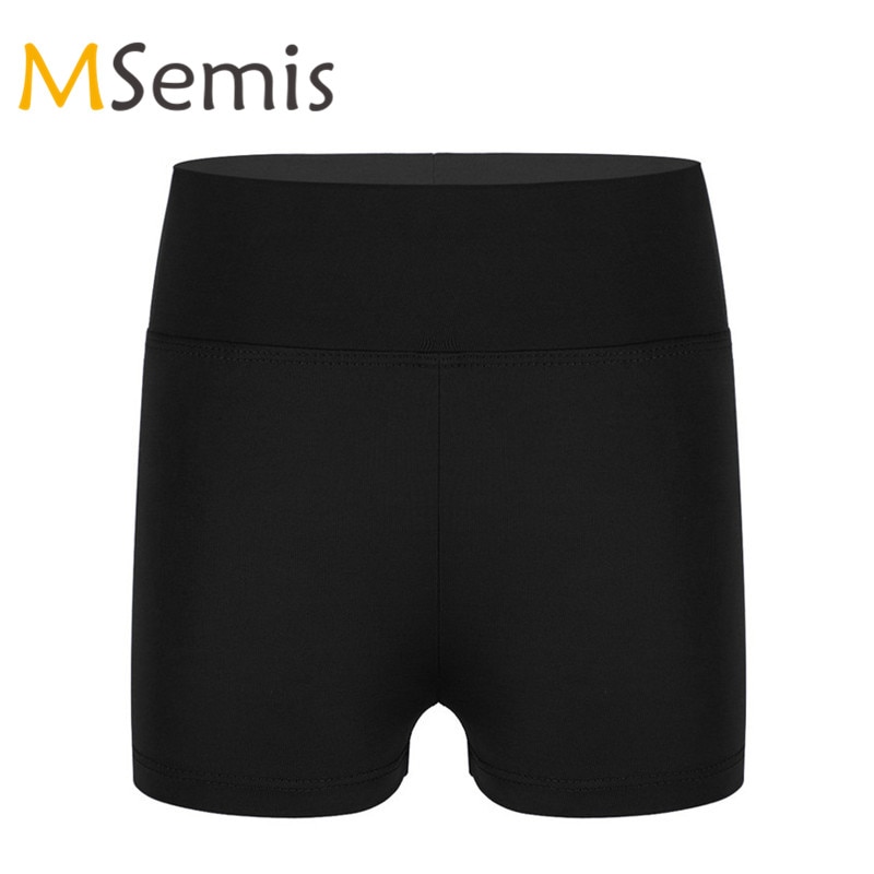 Msemis trikot for jenter ballettshorts gymnastikk guttesnitt med høyt midje aktive klær dansesportshorts underbukser for yogasportstrening