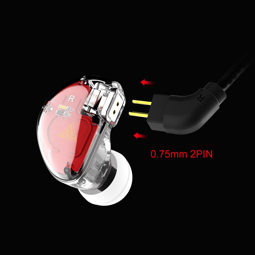 Qkz  vk5 4 unit bewegende ring zware bas in oortelefoon hifi 3.5mm stekker headset draadbediening oortelefoons met microfoon vs  ck5 ck1