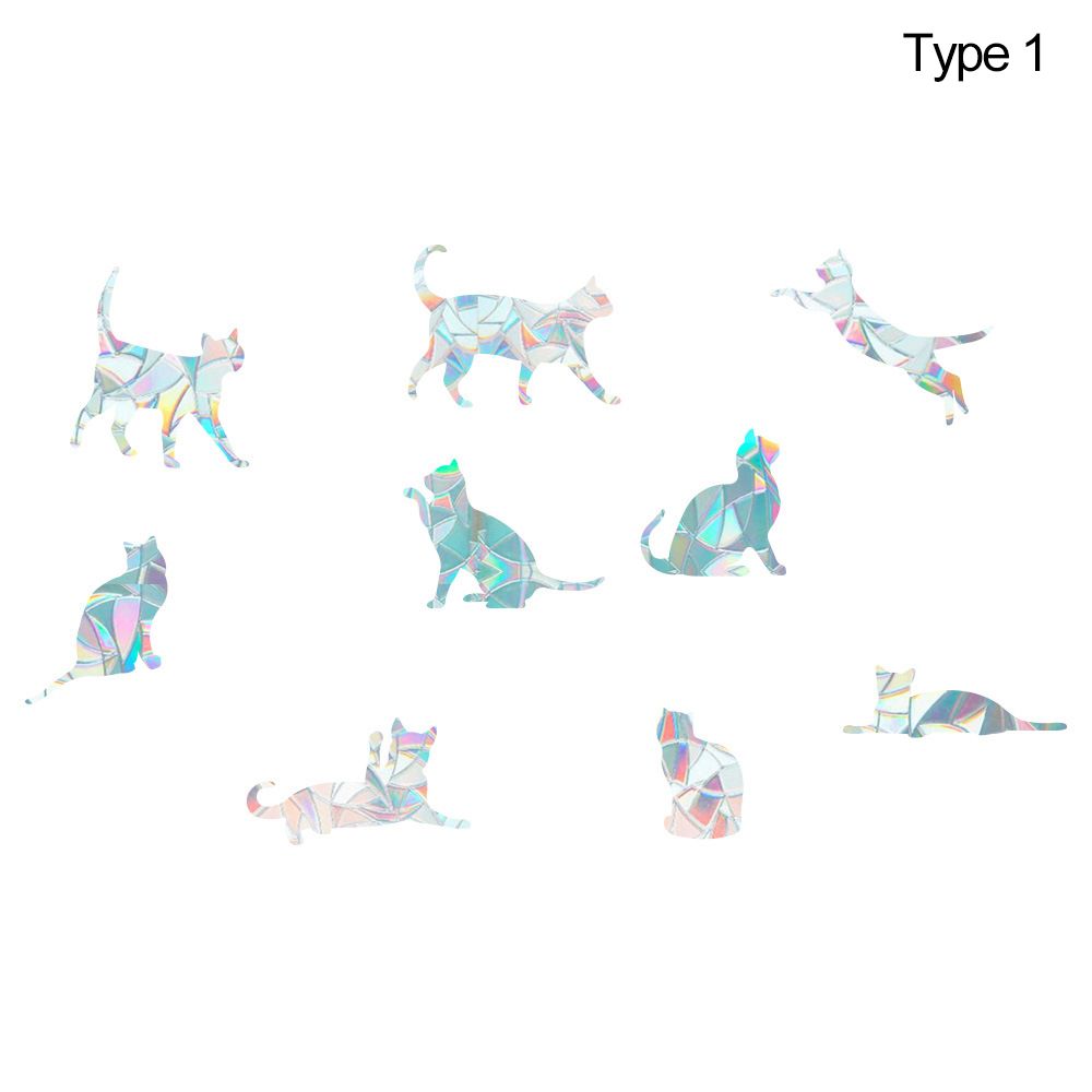 Autocollants statiques prisme arc-en-ciel pour fenêtre, colibri, fleur, plume, alerte d&#39;arrêt, Anti-Collision, prévention des chocs, décoration de maison en verre: type 1