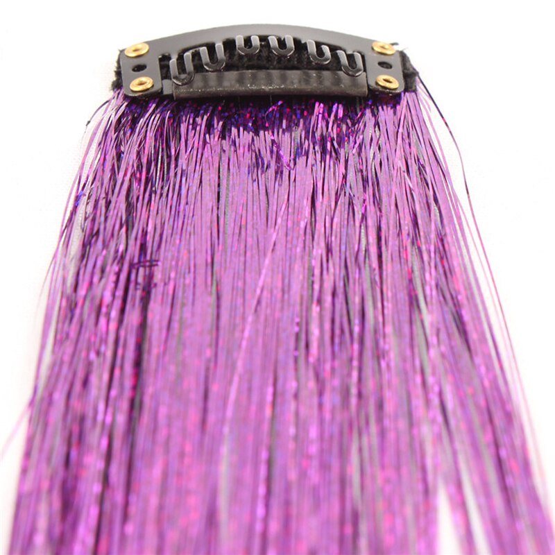 Haarversiering, glitterhaarvlechten, haarextensies met clip, highlights, nep haarstrengen, clip-in bling haaraccessoires