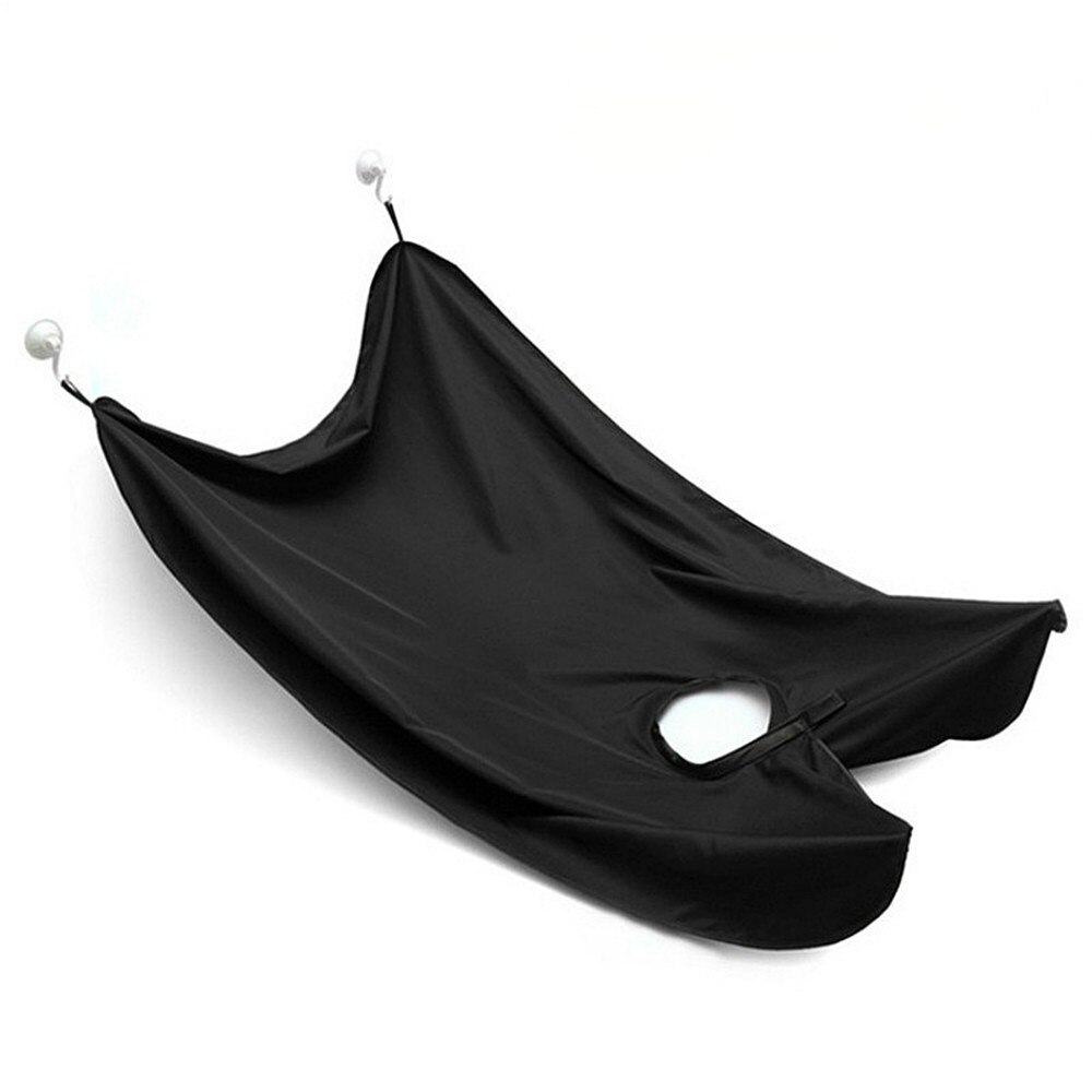 Męska fartuch robić golenia fryzura wielokrotnego użytku peleryna łapacz tkaniny przycinanie włosów cięcia zawinąć dla Barbershop strona główna fryzjerstwo peleryna fartuch: czarny