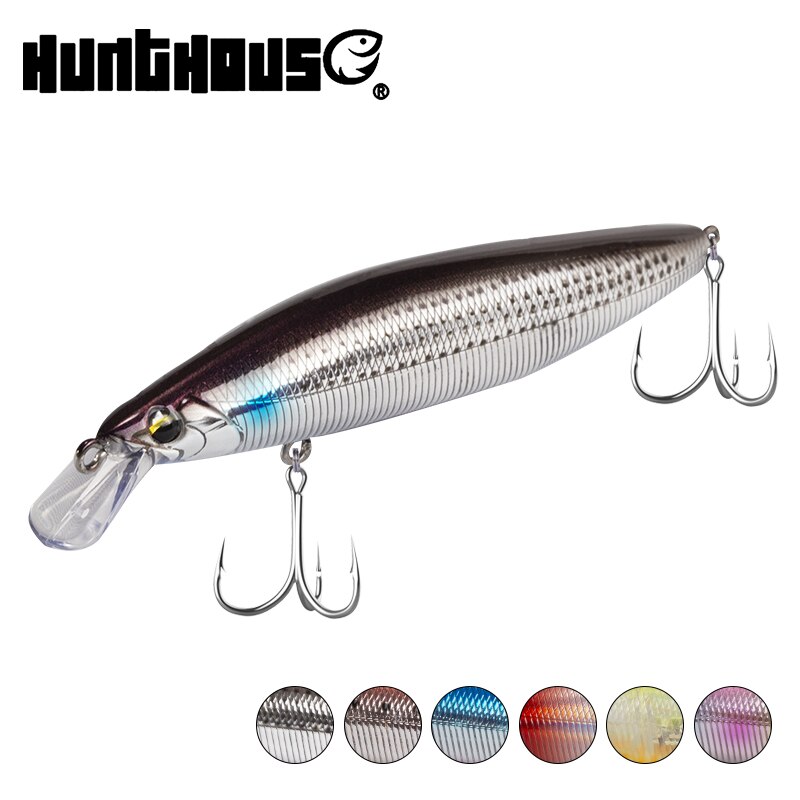 Hunthouse – leurre méné flottant lentement, appât artificiel idéal pour la pêche au bar ou à la truite, 90mm, 11.5g