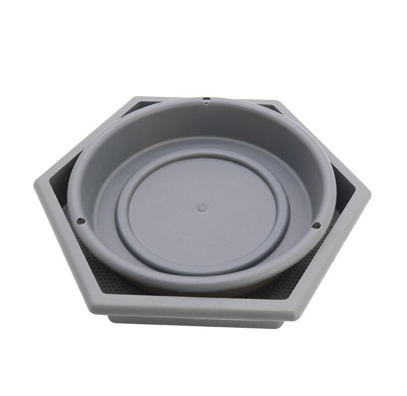 2 In 1 Hanging Bird Feeder Food Tray And Bath Tray Bird Baths For Outdoors Yard Garden Decor Bird Feeder: Grey