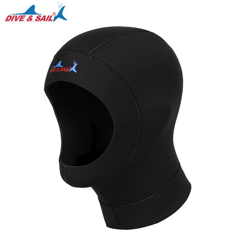 Capucha de buceo de neopreno de 3mm con hombro, equipo de esnórquel, sombrero protector para el cabello, gorro de natación de invierno, traje de buceo cálido, pesca submarina: L