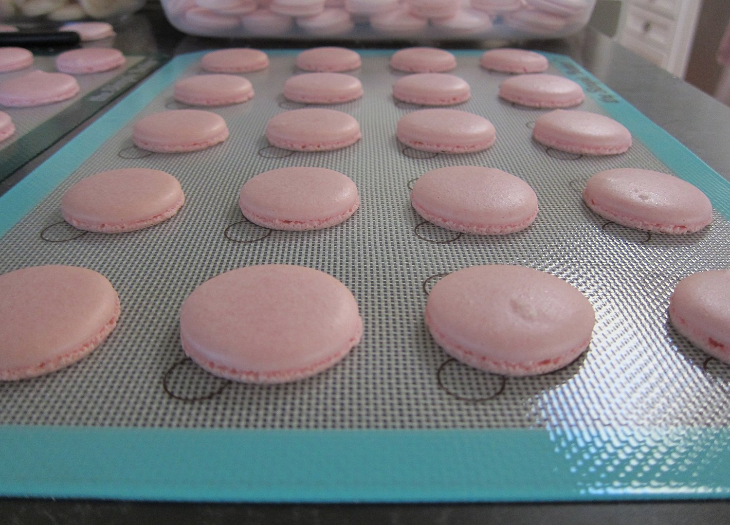 1 stk. 42*29.5cm store silikone måtter non-stick wienerbrødsmåtte silikone bageplade glasfiber bagemåtte til kage cookie macaron tw -002