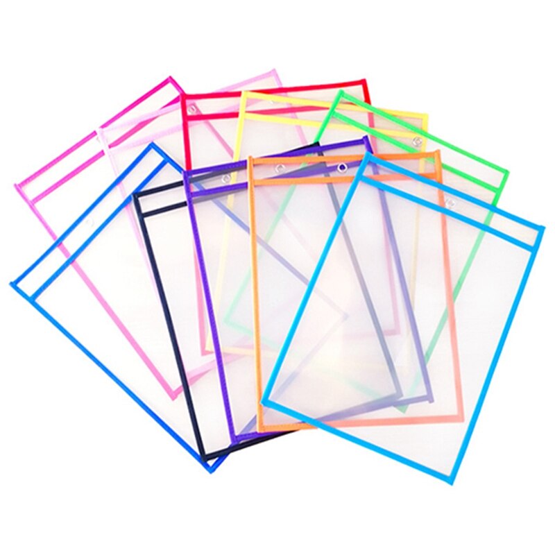 30Pcs Dry Erase Pockets Reusable Sleeves Clear Teacher Supplies for Classroom, School & Homeschool Organization