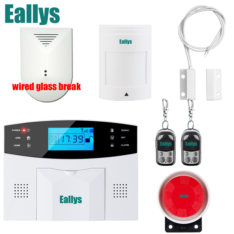 Wireless/wired GSM Voice Home Security Burglar Alarm System Auto Dialing Dialer SMS Call Remote control setting: G2B004