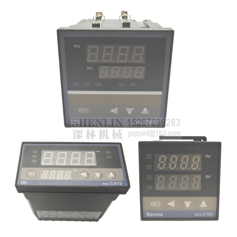 Dual PID Thermostat Regulator SSR Output Digital PID Temperature Controller REX-C100 0-400C with Thermocouple K SSR 40A SSR-40A