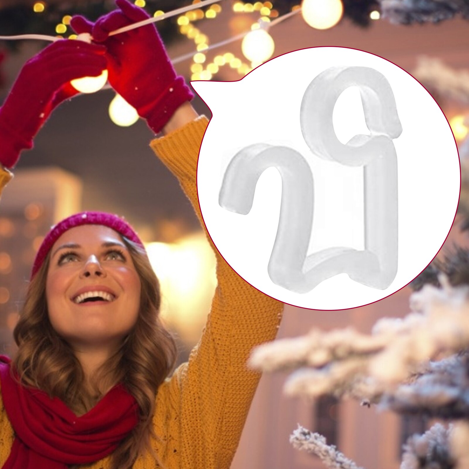 100Pcs Gutter Hangen Haken S Clip Haken Voor Kerst Decoratie Buiten Lichtslingers Licht Fairy Seizoen Kerst Decoratie