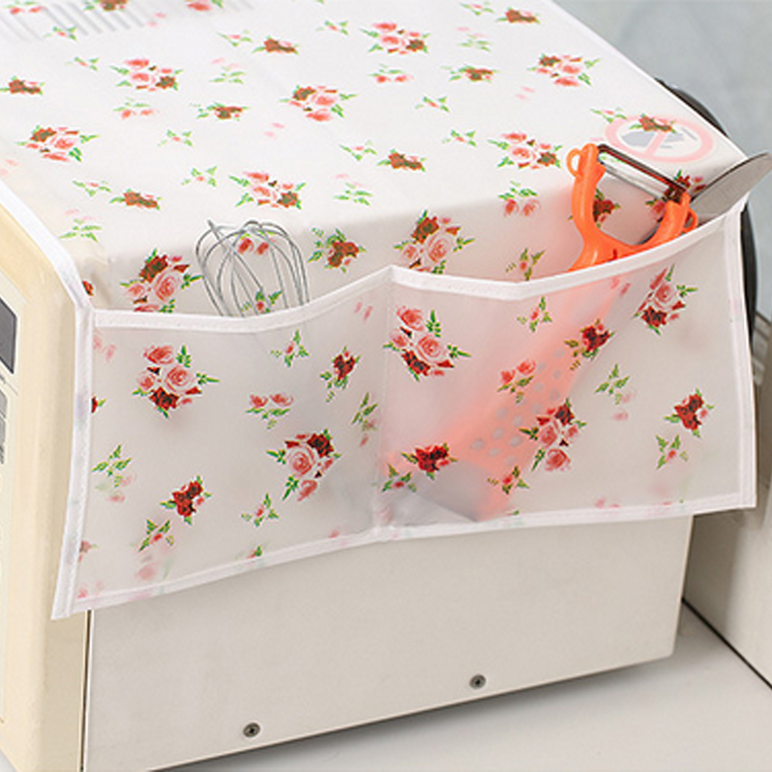 Waterproof Microwave Oven Covers With Two Side Pocket PEVA Material