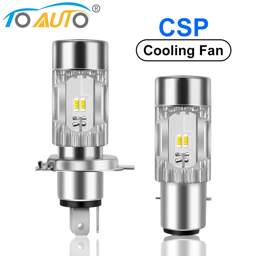15000Lm H4 Led Moto H6 BA20D Led Motorfiets Koplampen Csp Fan Cooling Hi Lo Lamp Scooter Accessoires Mistlampen wit 12V