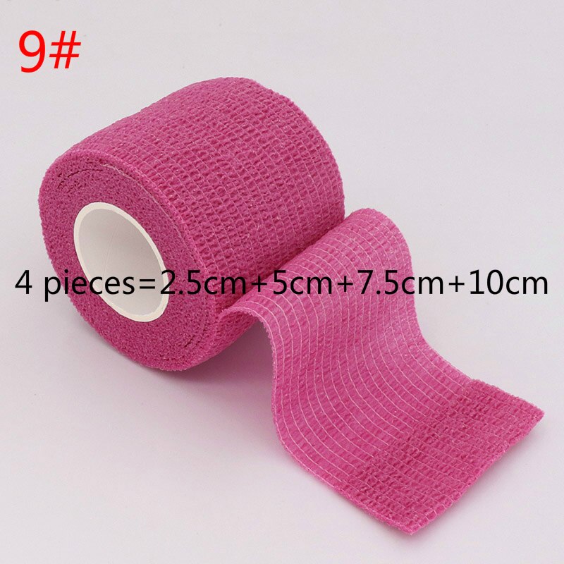 4 Pieces Elastoplast Bandage 4.5m Length Self Adhesive Sports Protector Breathable Elastic Bandage Gym Athletic Tape: khaki