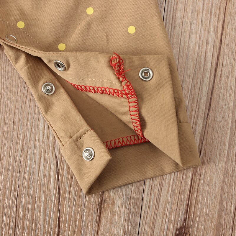 Ropa de bebé mamelucos de Navidad de manga larga de cuello redondo mono + sombrero 2 piezas conjunto ropa Linda recién nacido niña niños ropa