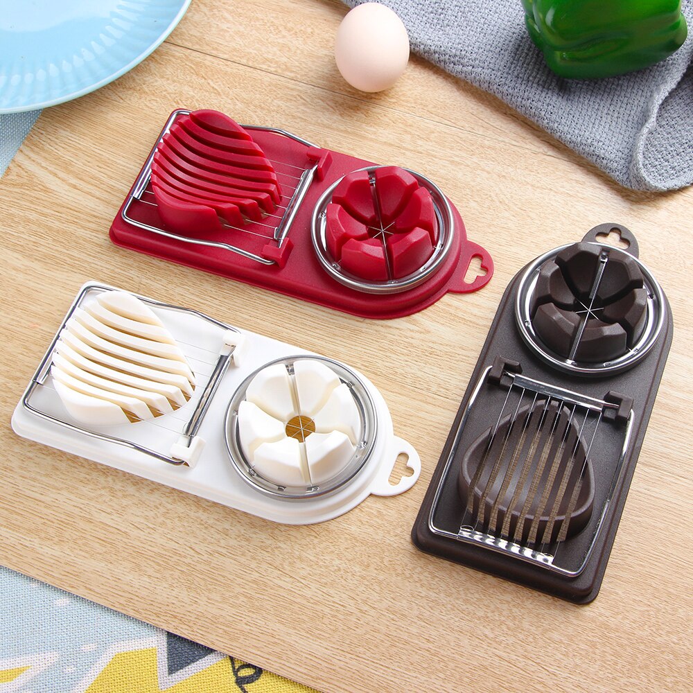 2 in 1 Egg Slicer Stainless Steel Gadgets Food Divider Slicing Wire Kitchen Tools Egg Cutter Split Device