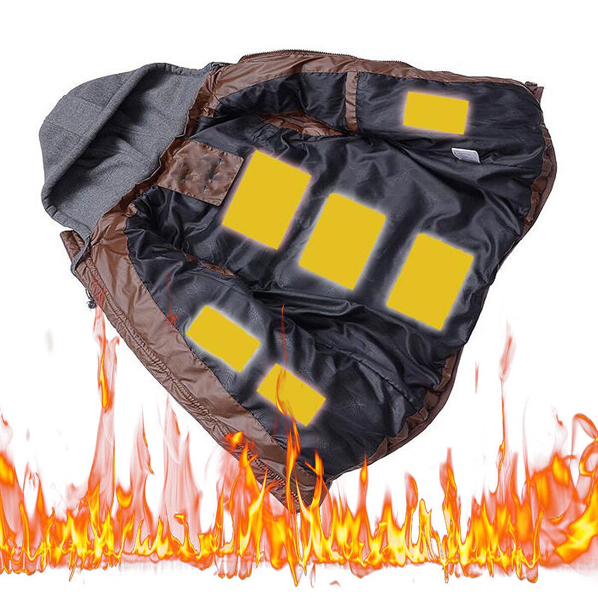 6 In 1 1 Set Usb Elektrische Verwarming Pads Voor Diy Verwarmde Kleding Outdoor Veiligheid Kleding Verwarming Jacket Vesten Mobiele warming Gear