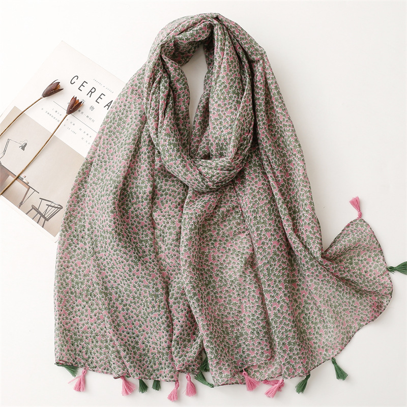 Paisley Abstract Floral Tassel Viscose Shawl Scarf Lady Wrap Thin Pashmina Stole Muslim Hijab 180*90Cm