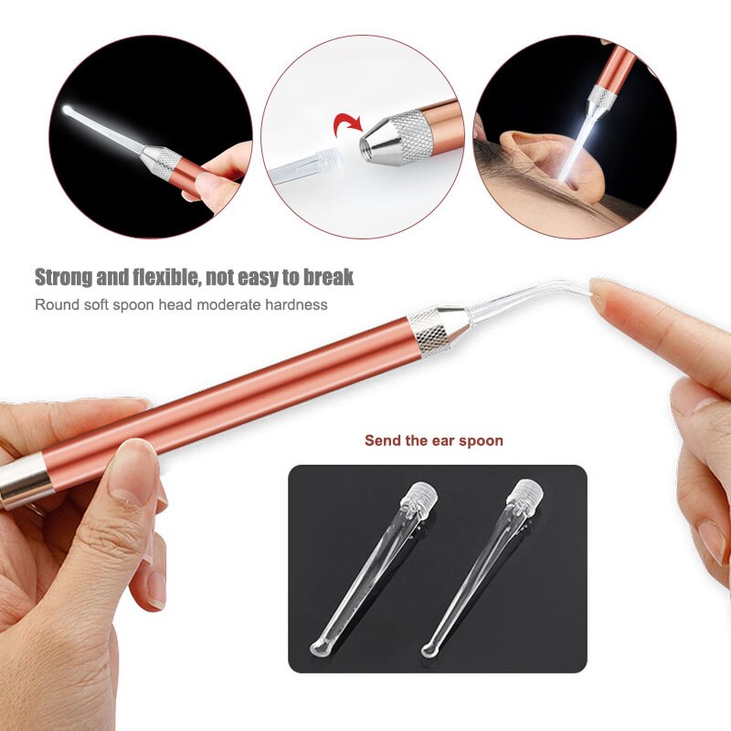 LED Light Ear Pick Removal Nose Clean Clip Baby Ea... Grandado