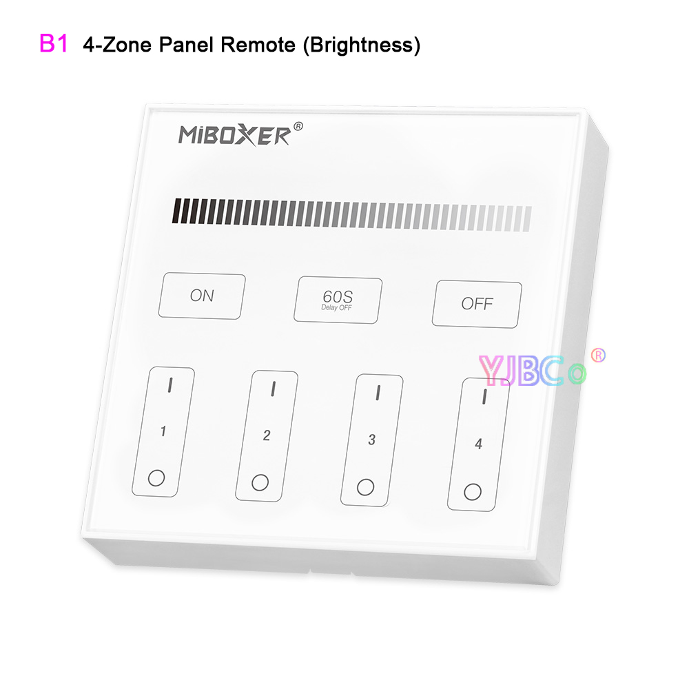 MiBoxer 2,4G Dimmpanel Fernbedienung einfarbiger Schalter schwach Helligkeitsregler K4 K1 k2 K2S K3 K3S Y1 B1 B5 U1 drücken3 drücken3-2: Rot