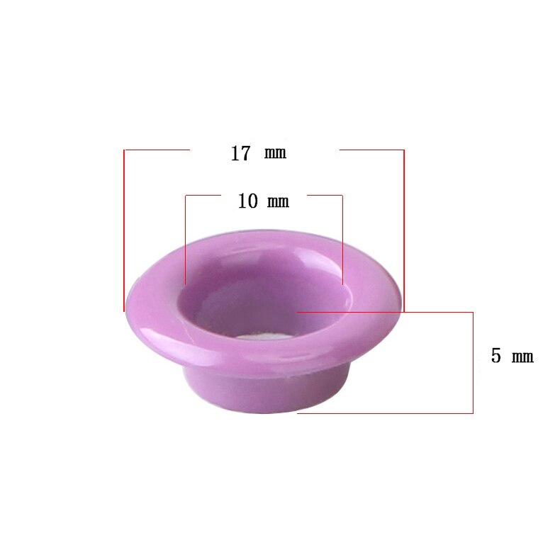 Œillets métalliques pour Scrapbooking, 10x17x5mm, 100 pièces, embellissement pour bricolage, vêtements de travail, couture, vêtement