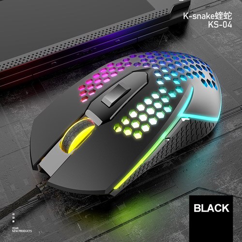 USB Ergonomic Wired Gaming Mouse LED 3200 DPI Computer Mouse Gamer RGB X8 Wired Mouse For PC Laptop: black