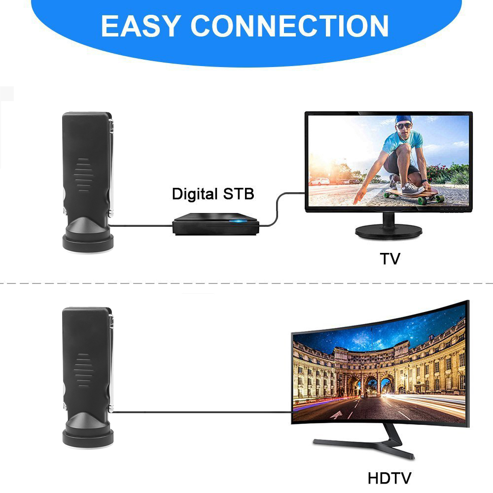 Indoor 2.5dB Digital TV Antenna Signal Receiver With Dual Extendable Antenna For TV Tuner / Digital Television / DAB Radio
