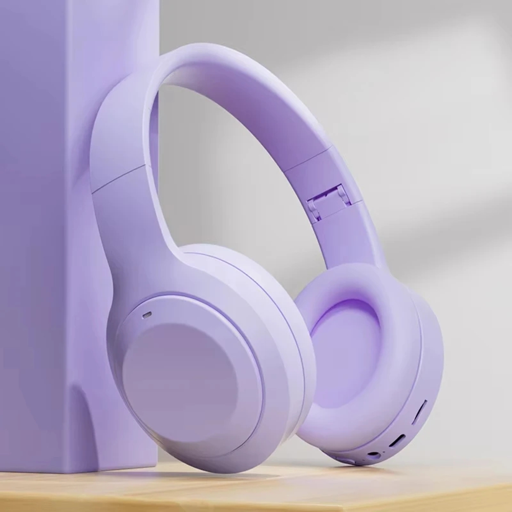 Original Bluetooth Earphones Over-ear Foldable Computer Wireless Headphones Noise Cancellation HIFI Stereo Gaming Headset: Red