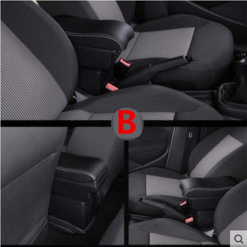 Voor Hyundai I20 Armsteun Doos Met Usb: B Black white line