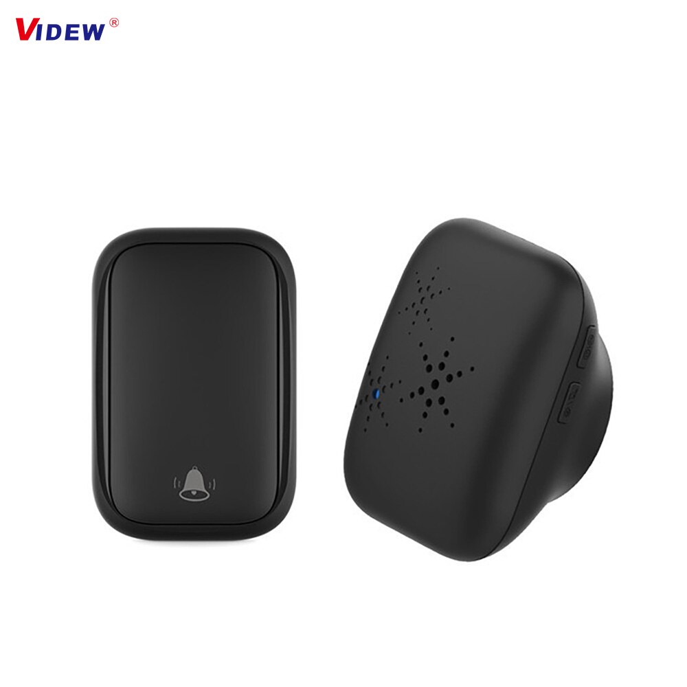 VIDEW Wireless Doorbell Self-Powered Smart Door Bell with Chime Waterproof Home Cordless Ringing DingDong Timbre Call: 1Button1Receiver-B / EU plug