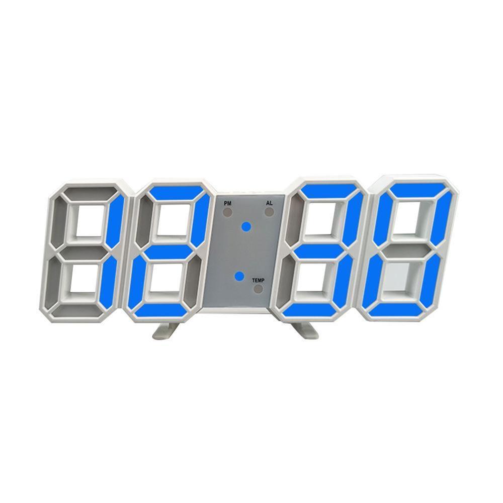 3d Led Digital Clock Glowing Night Mode Brightness Electronic Hanging Clock 24/12 Adjustable Table Hour Wall Clock Display T6c6: C