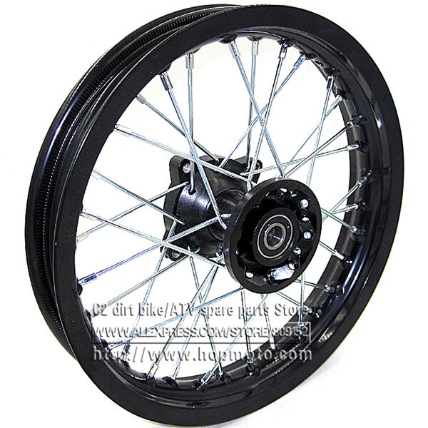 Black Dirt Bike Pit Bike Front 12 inch Rims 12" for small off road motorcross CRF Front Wheels spare parts
