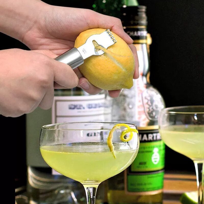 Bar soul citron rivejern 304 rustfrit stål cocktail dekoration citron skræller bartender værktøjer