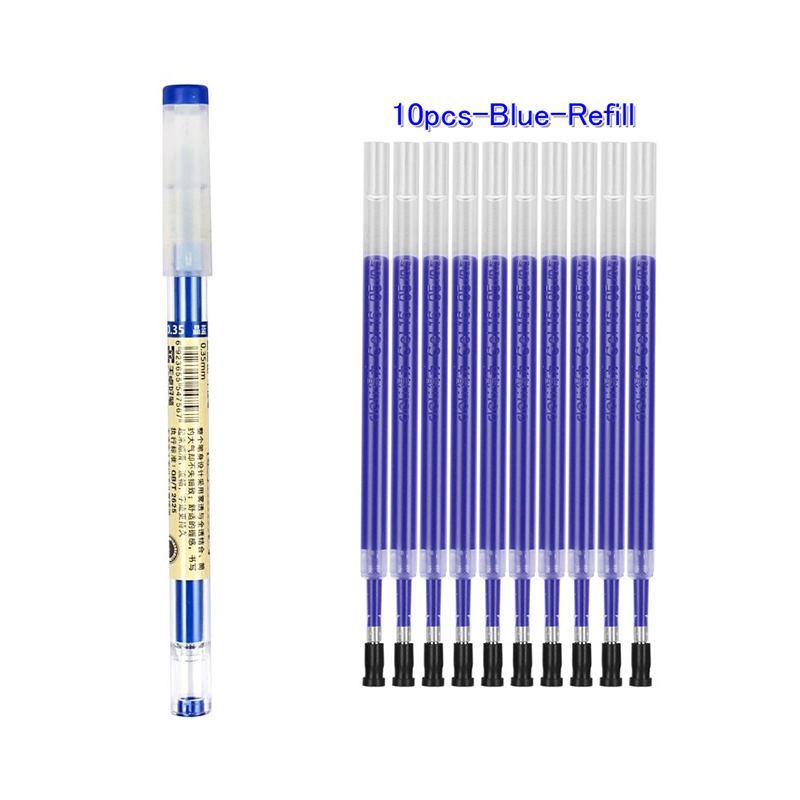 Gel Stifte 0,35mm verrotten/Schwarz/Blau Tinte einstellen Minen Stange Gel Stift Für Griff Marker Schule Büro schreibwaren Schüler Schreibwaren: Licht Grün