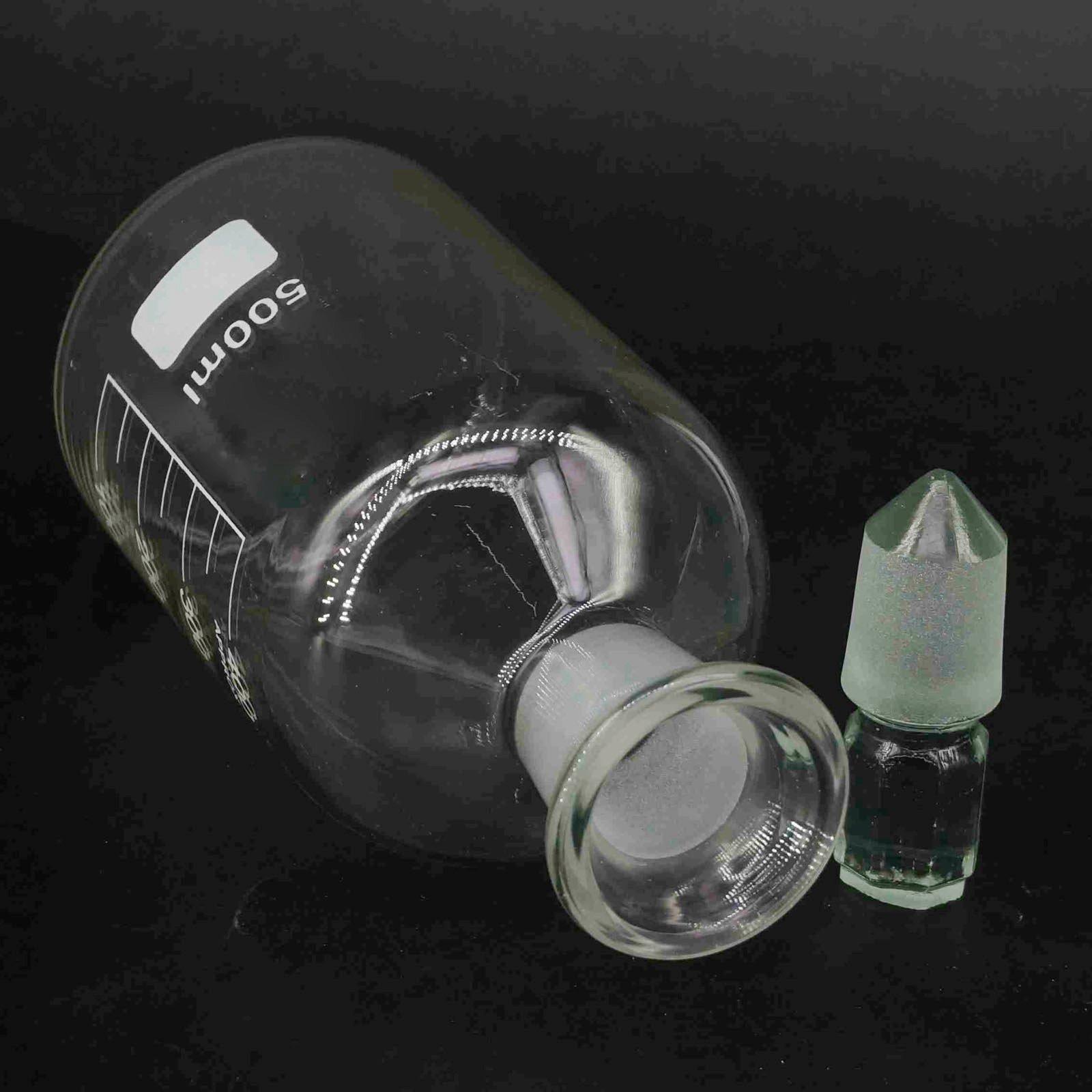 500ml GG17 Glass Graduated Line Dissolved Oxygen Bottle Reagent Glass Chemical Labware