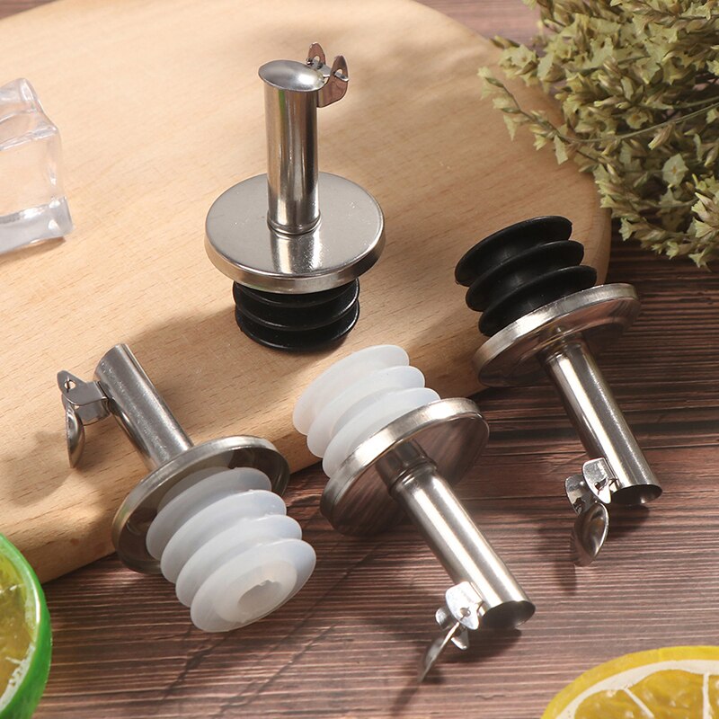 Stainless Steel Cap Wine Pourer Champagne Oil Red Wine Pourers Flask Beer Bottle Stopper Plug Party Wine Cabinet Bar Tools