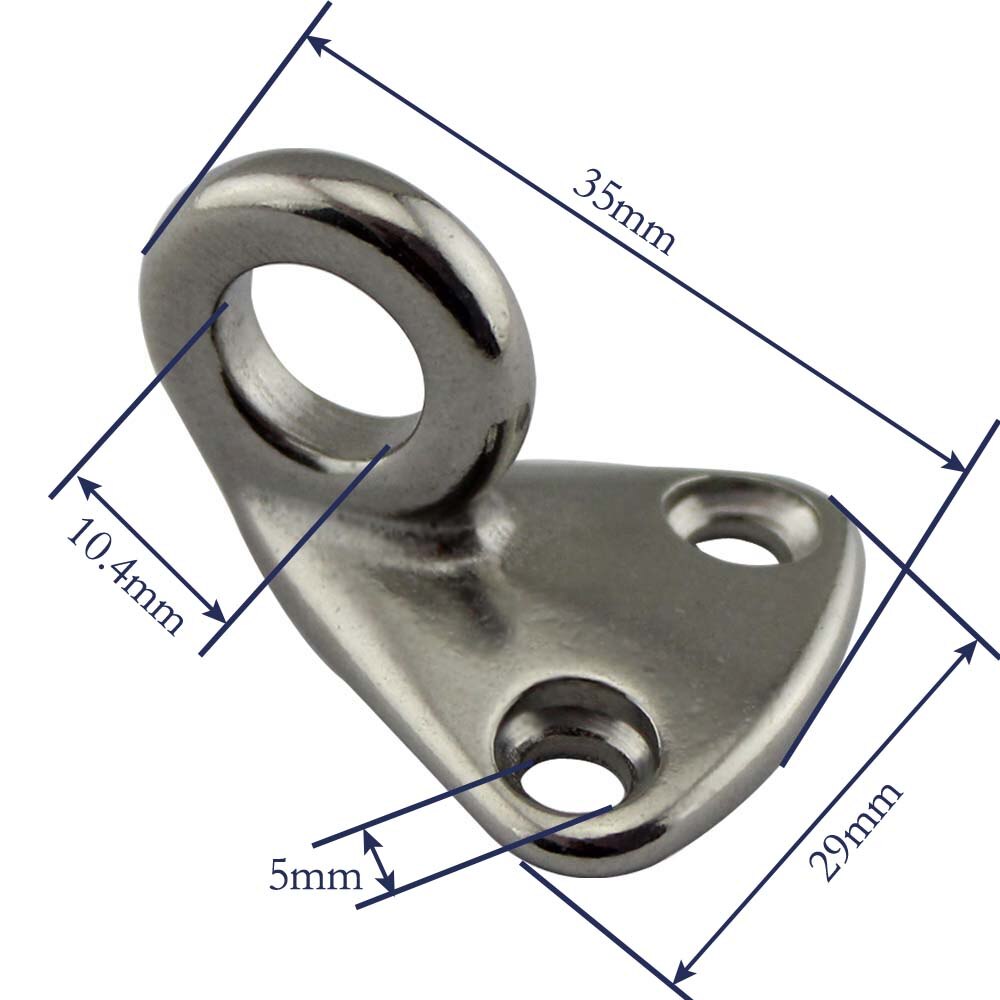 10PCS Geschlossen Auge Fender Haken Edelstahl 316 Marine Boot Hardware Fender Haken: Default Title
