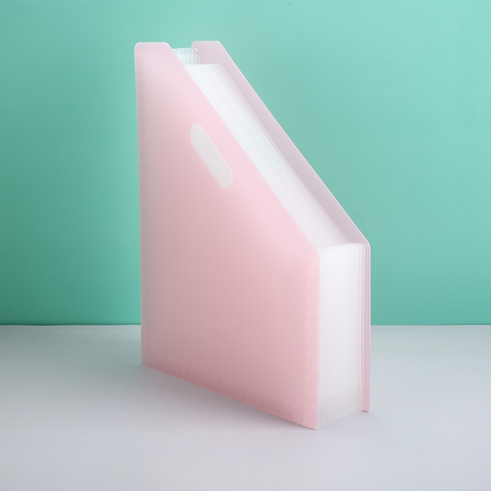 Uchwyt na dokumenty A4 w stylu organowym rozbudowy Organizer robić dokumentów ambona stojak na ulotki przechowywanie z 13 przegródkami robić domowego biura szkolnego: różowy