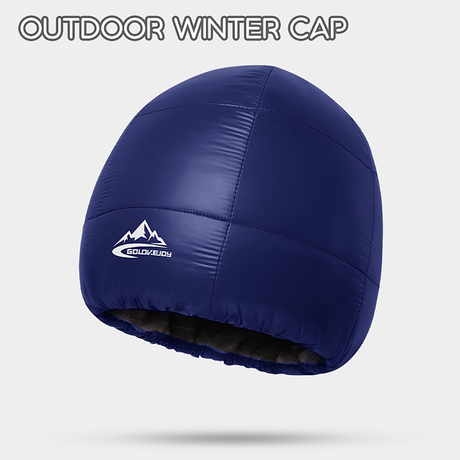 Män kvinnor utomhus vintermössa cykelmössa skidmössa tjock fleece varm vattentät vindtät cykling skridskoåkning skidmössa: Mörkblå