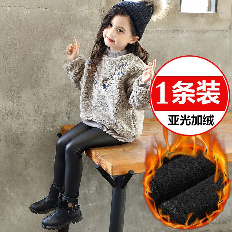 Pu tjejer byxor vår höst leggings för tjej barn skinny byxor barn leggins tonåringsbyxor 8 10 12 år: Höst vinter / 8